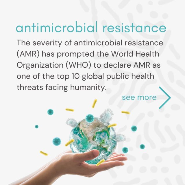 The severity of antimicrobial resistance (AMR) has prompted the World Health Organization (WHO) to declare AMR as one of the top 10 global public health threats facing humanity.⁠
⁠
What can you do about it?⁠
⁠
1.  Only take antibiotics if it is absolutely necessary to avoid  the increased likelihood of AMR.⁠
⁠
2. Supplement targeted probiotics ⁠
and prebiotics that are scientifically formulated to support and maintain the growth of friendly bacteria during antibiotic use and restore friendly bacteria after antibiotic use.⁠
⁠
Gutbiome Advanced Synbiotics are Scientifically supported to:⁠
⁠
◻️ Help maintain friendly gut flora during antibiotic use.⁠
⁠
 AND⁠
⁠
◻️ Help restore friendly gut flora after antibiotic use.⁠
⁠
Read more at our LINKIN.BIO