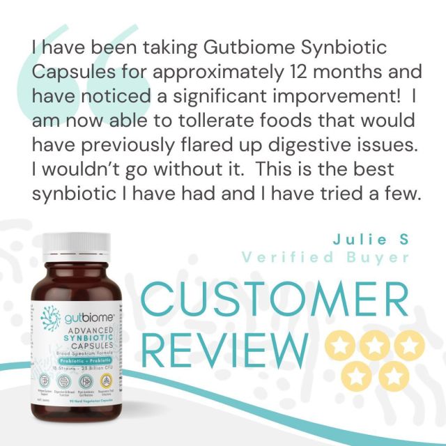 Wow! 🌟 Thank you so much for taking the time to share such a positive review Julie. We're absolutely thrilled to hear that you had a fantastic experience with Gutbiome Advanced Synbiotic Capsules.⁠
⁠
Shop Linkin.Bio⁠
⁠
All our reviews are gained from verified buyers who provide their own genuine feedback to highlight their own personal experience and positive health outcomes derived from our products to share for the benefit of others.⁠
⁠
Take a look at our list of health benefits to see how Gutbiome can support your tribe on the inside.⁠
⁠