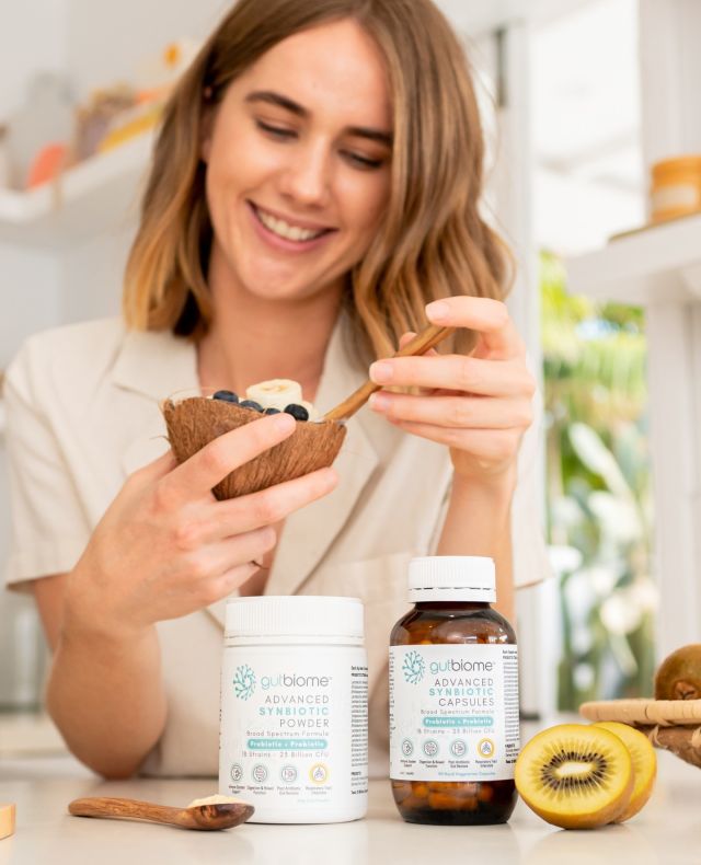 Taking probiotics every day can have potential benefits for your digestive health and overall well-being. Probiotics are live bacteria and yeasts that are found good for your health, especially your digestive system. They are often referred to as "good bacteria" because they help maintain a healthy balance of microorganisms in your gut.⁠
⁠
Here are some reasons why people take probiotics on a daily basis:⁠
⁠
Digestive health: Probiotics can help restore the natural balance of bacteria in your gut, especially after taking antibiotics, which can disrupt the beneficial bacteria. They may help alleviate symptoms of digestive issues such as diarrhea, irritable bowel syndrome (IBS), and inflammatory bowel diseases (IBD).⁠
⁠
Immune system support: The gut plays a crucial role in the immune system, and a healthy balance of gut bacteria is essential for proper immune function. Probiotics can help stimulate the production of immune cells and enhance immune response, potentially reducing the risk of certain infections.⁠
⁠
Nutrient absorption: Some probiotics can help break down food and aid in the absorption of nutrients, particularly certain vitamins and minerals. This can contribute to better overall nutrient status and improve your body's ability to utilize essential nutrients.⁠
⁠
🛒 SHOP LINK IN BIO